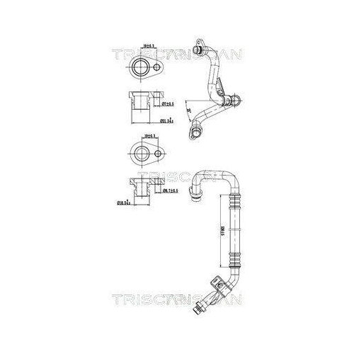 TRISCAN Hochdruck-/Niederdruckleitung, Klimaanlage 9010 10016