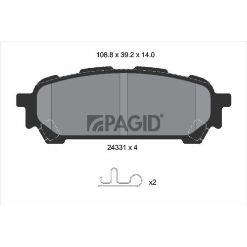 PAGID Bremsbelagsatz, Scheibenbremse T1595N