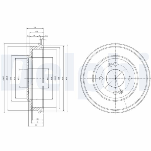 DELPHI Bremstrommel BF517