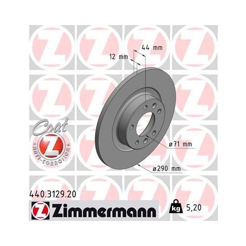 ZIMMERMANN Bremsscheibe COAT Z 440.3129.20