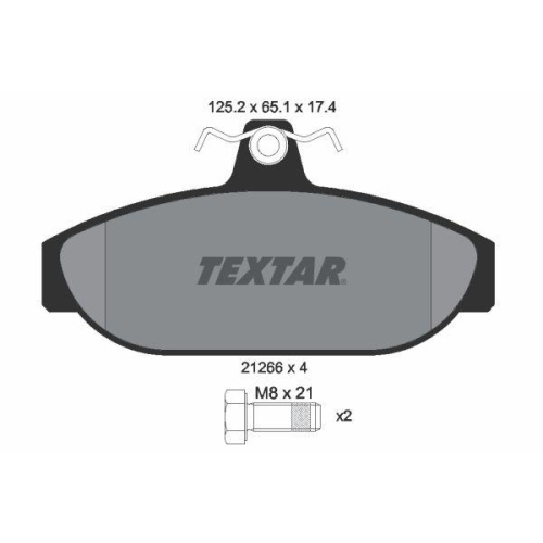 TEXTAR Bremsbelagsatz, Scheibenbremse 2126601