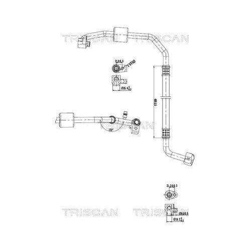 TRISCAN Hochdruck-/Niederdruckleitung, Klimaanlage 9010 16068