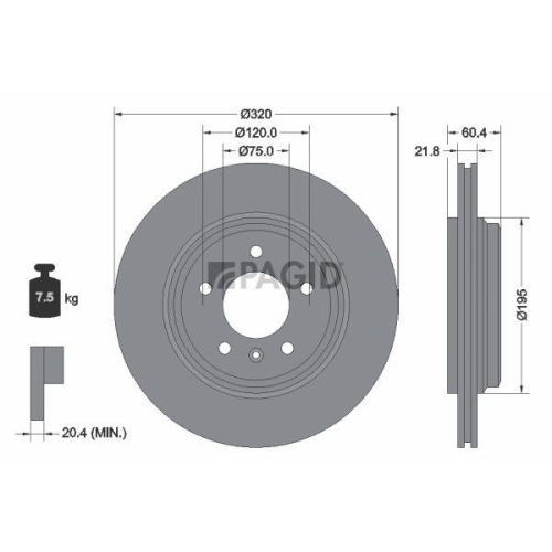 PAGID Bremsscheibe 50319NC