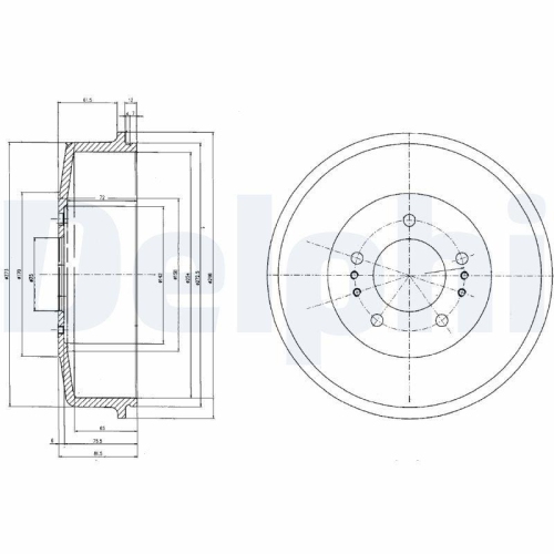 DELPHI Bremstrommel BF520