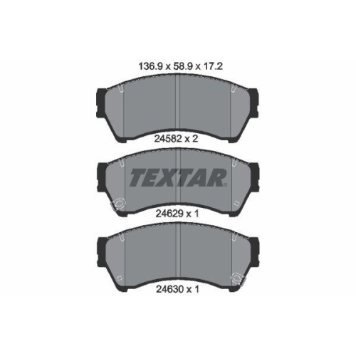TEXTAR Bremsbelagsatz, Scheibenbremse 2458206