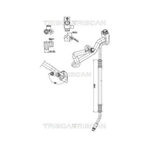 TRISCAN Hochdruck-/Niederdruckleitung, Klimaanlage 9010 11008