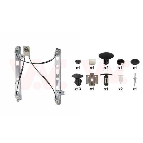 VAN WEZEL Fensterheber + Einbausatz, T&uuml;r 4327264+4327799