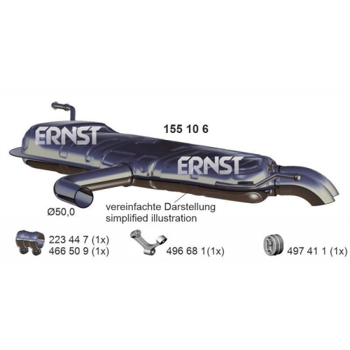 ERNST Endschalld&auml;mpfer 155106