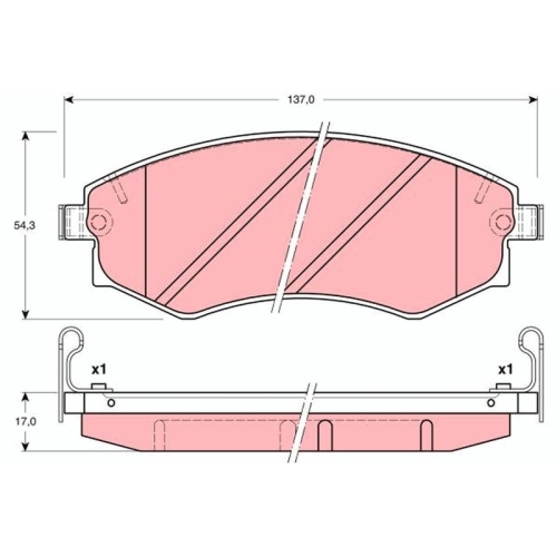 TRW Bremsbelagsatz, Scheibenbremse GDB3169