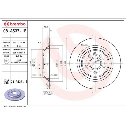 BREMBO Bremsensatz, Scheibenbremse BEYOND LINE - EV KT 08 051