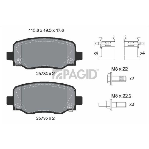 PAGID Bremsbelagsatz, Scheibenbremse T2468N