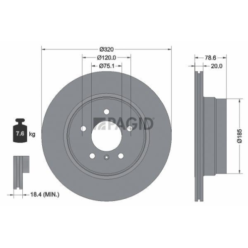 PAGID Bremsscheibe 54611NC