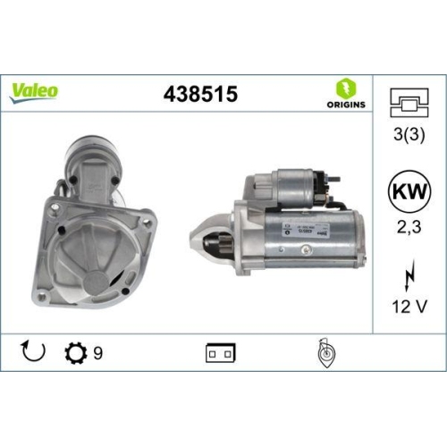 VALEO Starter VALEO ORIGINS 438515