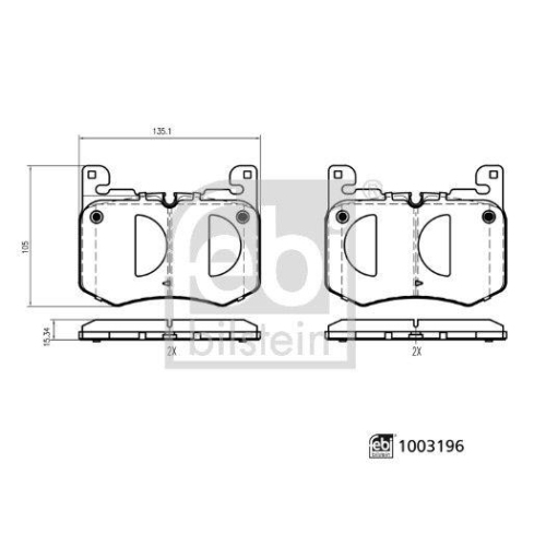 FEBI BILSTEIN Bremsbelagsatz, Scheibenbremse 1003196