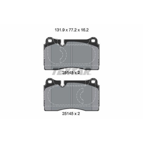 TEXTAR Bremsbelagsatz, Scheibenbremse 2514501
