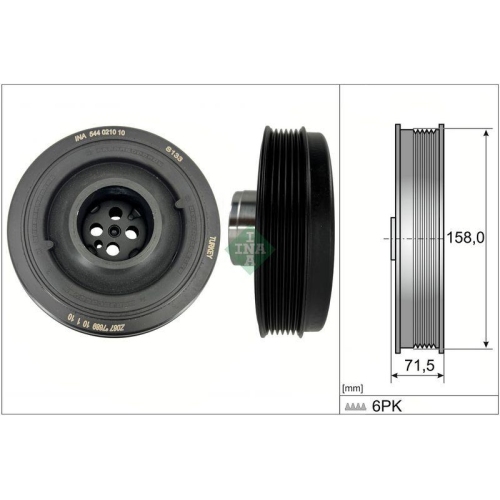 Schaeffler INA Riemenscheibe, Kurbelwelle 544 0210 10