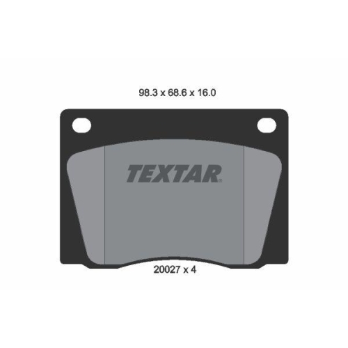 TEXTAR Bremsbelagsatz, Scheibenbremse 2002701