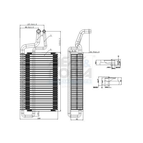 MEAT & DORIA Verdampfer, Klimaanlage 997072