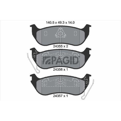 PAGID Bremsbelagsatz, Scheibenbremse T1599N