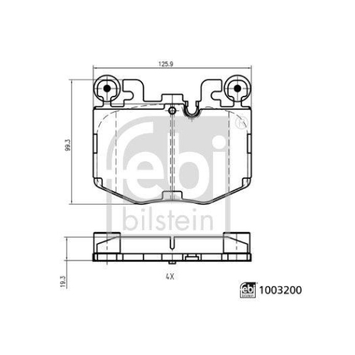 FEBI BILSTEIN Bremsbelagsatz, Scheibenbremse 1003200