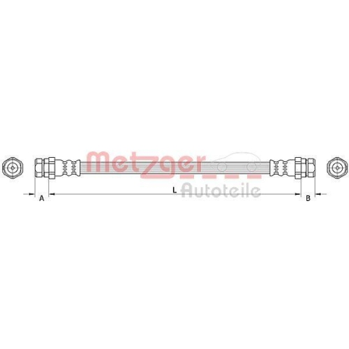 METZGER AUTOTEILE Bremsschlauch GREENPARTS 4111524
