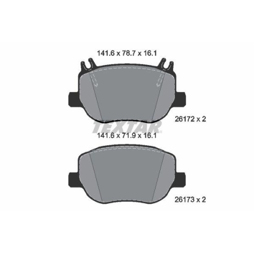 TEXTAR Bremsbelagsatz, Scheibenbremse Q+ 2617201