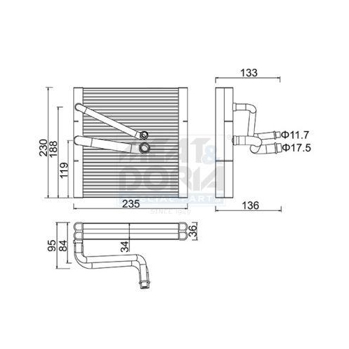 MEAT & DORIA Verdampfer, Klimaanlage 997074