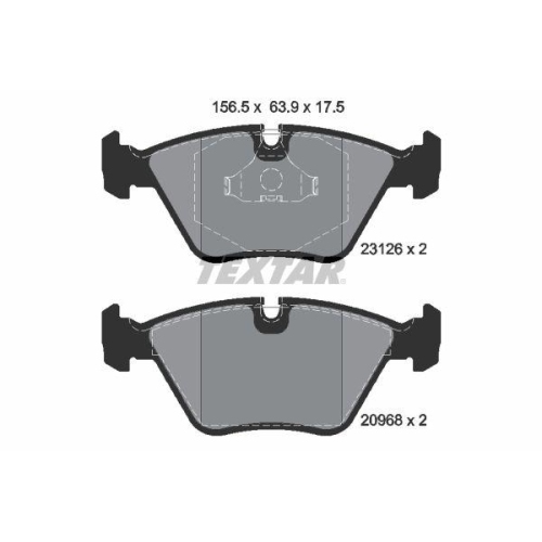 TEXTAR Bremsbelagsatz, Scheibenbremse Q+ 2312601