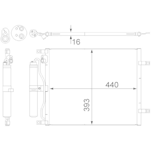 MAHLE Kondensator, Klimaanlage BEHR AC 443 000S