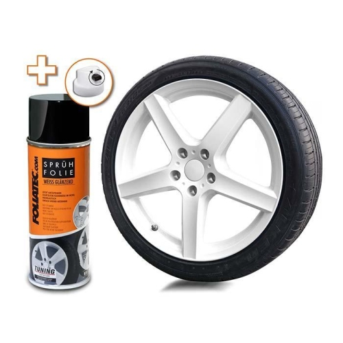 Foliatec Spr&uuml;h Folie f&uuml;r Felgen 1x 400ml Felgenfolie WEISS GL&Auml;NZEND Neu