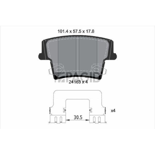 PAGID Bremsbelagsatz, Scheibenbremse T2582N