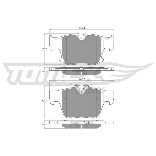 TOMEX Brakes Bremsbelagsatz, Scheibenbremse TX 60-79
