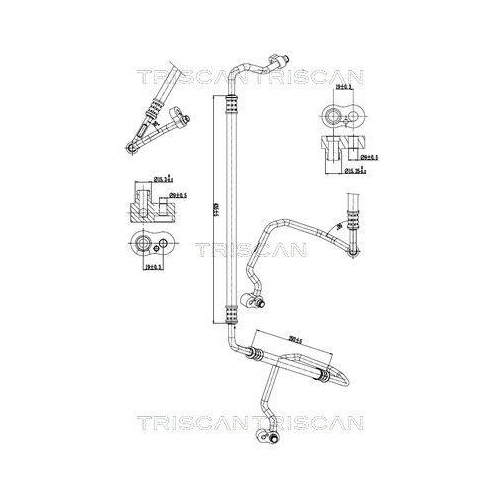 TRISCAN Hochdruck-/Niederdruckleitung, Klimaanlage 9010 11029