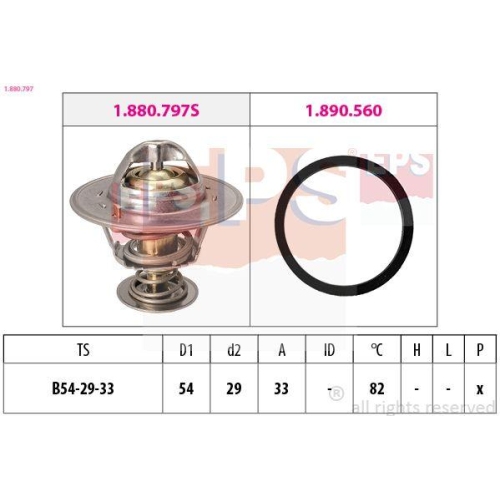 EPS Thermostat, K&uuml;hlmittel Made in Italy - OE Equivalent 1.880.797