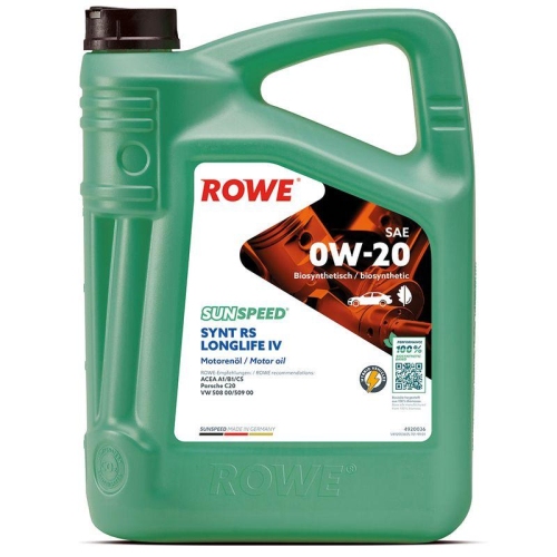 Motoröl Motorenöl SUNSPEED Synt RS LL IV 5 Liter 5L ROWE 4920036-0050-99