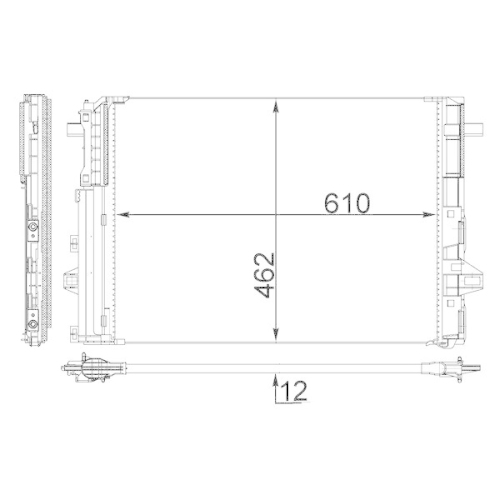 MAHLE Kondensator, Klimaanlage BEHR AC 446 000S
