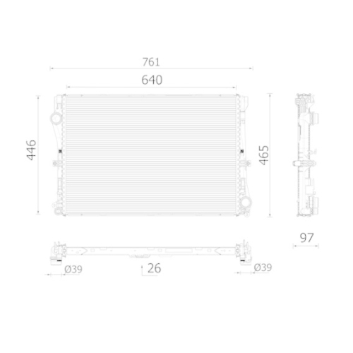 MAHLE Kühler, Motorkühlung BEHR *** PREMIUM LINE *** CR 2640 001P