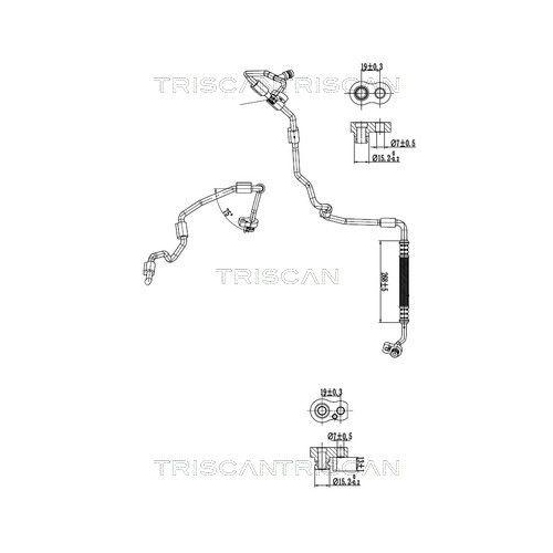 TRISCAN Hochdruck-/Niederdruckleitung, Klimaanlage 9010 29073