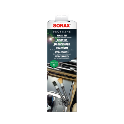 SONAX PINSEL-SET DETAILING REINIGUNGSPINSEL INNEN AUSSEN NASS TROCKEN 02990000