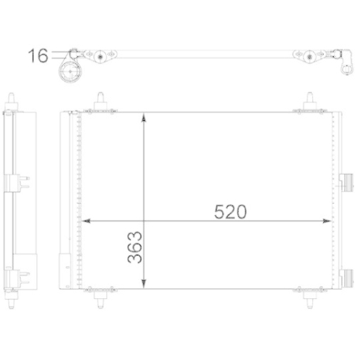 MAHLE Kondensator, Klimaanlage BEHR AC 447 000S