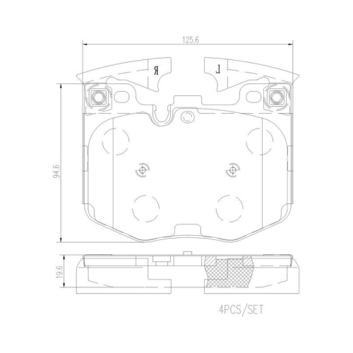 BREMBO Bremsbelagsatz, Scheibenbremse XTRA LINE - Ceramic P06099NX