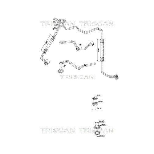 TRISCAN Hochdruck-/Niederdruckleitung, Klimaanlage 9010 29063
