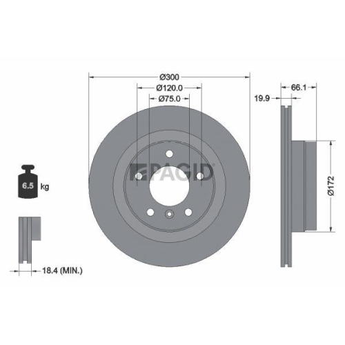 PAGID Bremsscheibe 54330NC