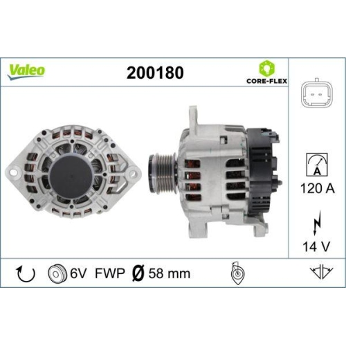 VALEO Generator VALEO CORE-FLEX 200180