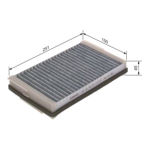 BOSCH Filter, Innenraumluft 1 987 431 452