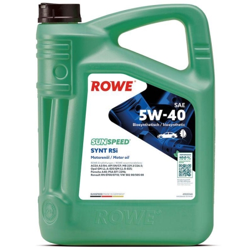 Motoröl Motorenöl SUNSPEED Synt RSi 5W40 5 Liter 5L ROWE 4920068-0050-99