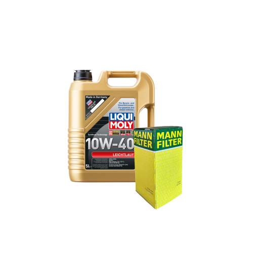 Liqui Moly Motoröl 10W-40 5-Liter+Ölfilter+Luftfilter Mann-Filter Inspektion Set