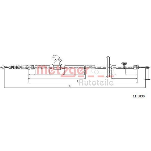 METZGER AUTOTEILE Seilzug, Feststellbremse 11.5830