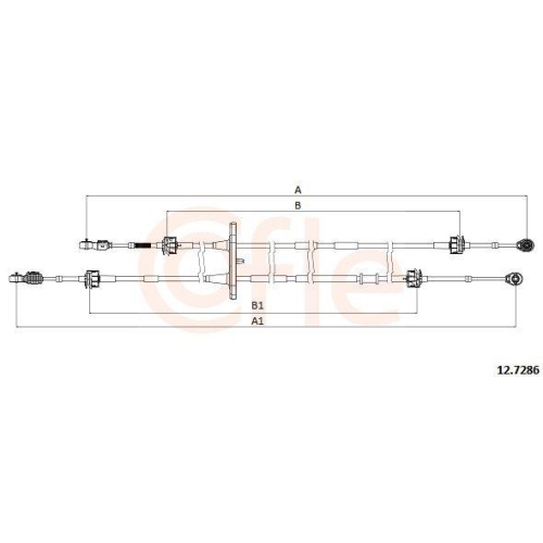 COFLE Seilzug, Schaltgetriebe 12.7286