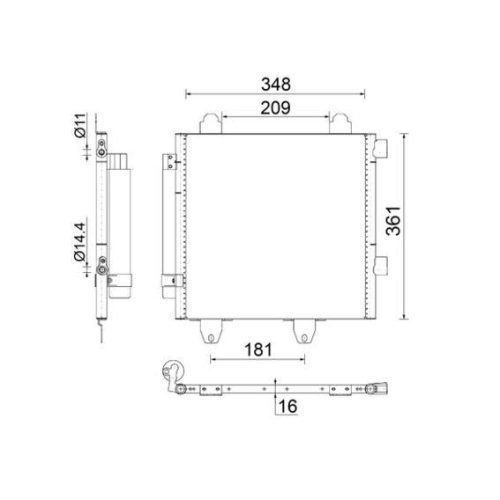 MAHLE Kondensator, Klimaanlage BEHR AC 459 001S